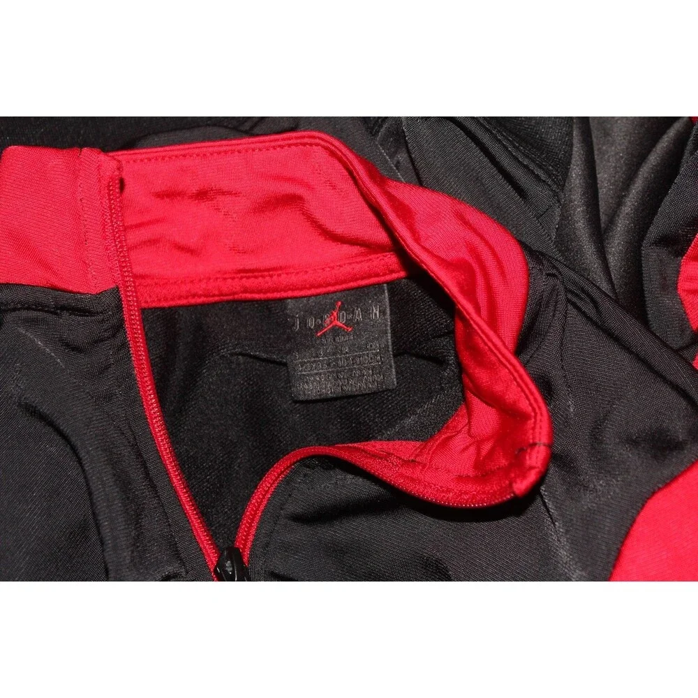 Nike Air Jordan Full Zip Track Jacket Boys Size S 4-5 Yrs  Black & Red